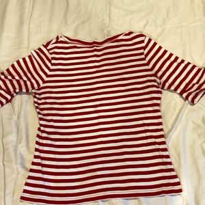 Westbound Red and White Striped Short Sleeve Tee